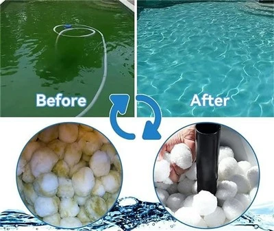 Sfere filtranti per piscina da 700 g per trattamento delle acque, riutilizzabili, rinnovabili, ecologiche, filtranti in poliestere