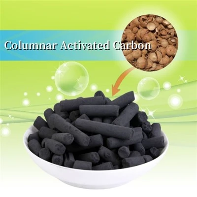 Produttori cinesi Carbone attivo colonnare di alta qualità con guscio di noce di cocco per il trattamento delle acque e la filtrazione di stagni per pesci