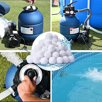 Filtrazione più pulita e sfera in fibra perfetta per il filtro della piscina