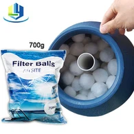 Media filtrante per piscina con sfera in fibra, confezione in sacchetto colorato da 700 g
