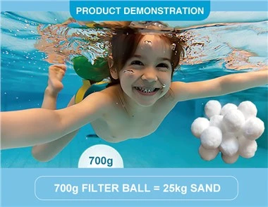 Sfera filtrante per pool di media filtranti in fibra