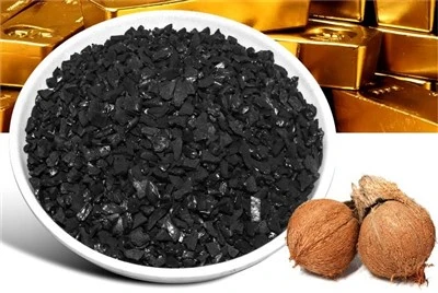 Carbone attivo con recupero dell'oro e alto tasso di assorbimento del guscio di cocco