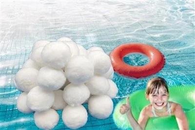 Alta qualità   poliestere   fibra   palla   usato   in   olio   campo   e   piscina   acqua   trattamento   aree