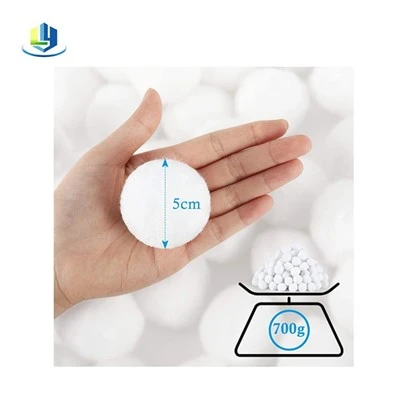 Media filtrante ecologica con sfere filtranti in polietilene al 100%.
