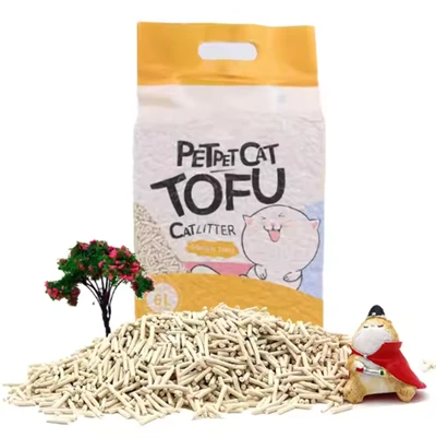 Lettiera per gatti in tofu di alta qualità Deodorante e agglomerante Lettiera per gatti in tofu senza polvere Lettiera per gatti lavabile ed ecologica